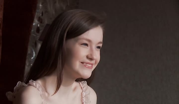 Emily, the angel beauty with white and tender skin like a porcelain doll, shows her welfare
