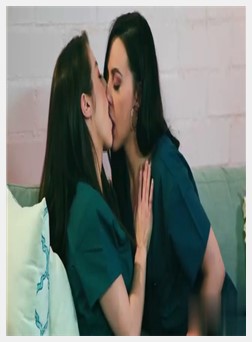 Hot lesbian nurses fucking on the couch