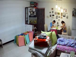 [360 Water Drop Home Series without watermark] - Rare home camera voyeurism part 4 - changing clothes, making love, various naked records are valuable in real 720P