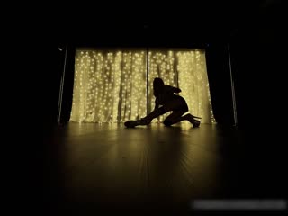 Shadow dance, graceful figure.