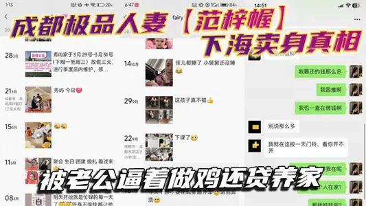 Chengdu's best wife [Fan Zipa] went to sea to sell the truth, and was forced by her husband to be a chicken to repay the loan and support the family.