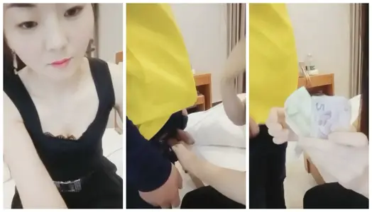 God looks like Wan Qiwen's beautiful wife hotel orders take-out, stirring up shy take-out brother's passion and lingering, obscene and coquettish words!