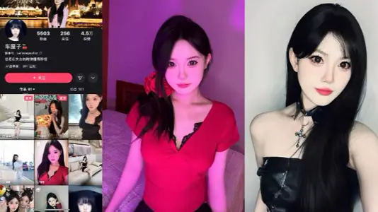 Shandong fast hand pure temperament net red [cherries] live dew point recording screen leaks, black sexy underwear reveals sexy pink nipples
