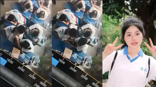 Guangzhou No.7 Middle School [Hu Mengling] took the initiative to masturbate to his deskmate in class, and the monitored records were exposed.
