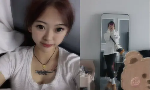 The goddess of Lori's face with high color value, F cup, was exposed by love rat. This tits are really not small.