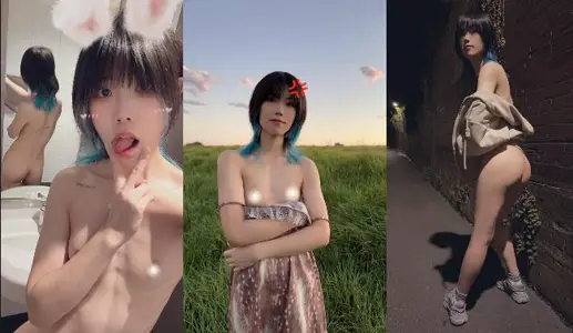 [Evening] Outdoor reveals a very tempting crazy masturbation, White Tiger SAO cave training welfare video collection