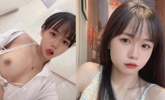 The graduation internship nurse and her boyfriend chatted naked and took selfies, and the face hole was framed with a lewd nature pink toy.