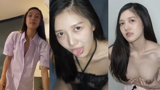 [Eating Melon Leaking] Thailand's contrast little young woman has sex with her face and takes selfies. Navel orange is very Nice!!