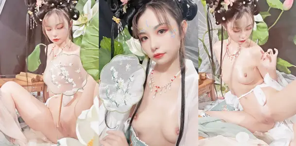 Ancient costume wind contrast Lori [explosive girl Meow Xiaoji] large-scale photo leak, fragrant shoulder jade back curve graceful nude selfie stunning the whole audience
